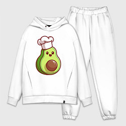 Мужской костюм оверсайз Повар авокадо, цвет: белый