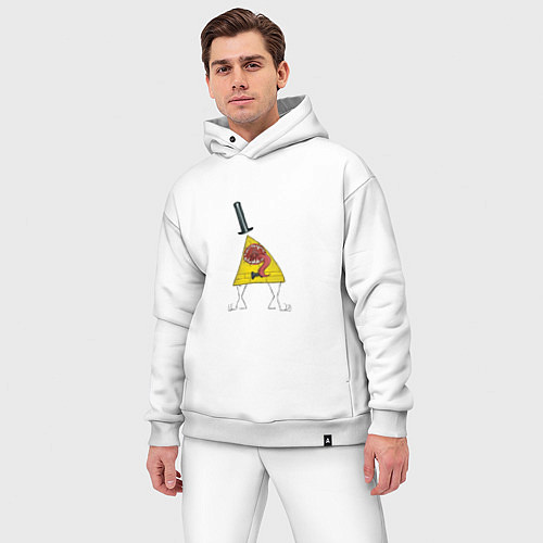 Мужской костюм оверсайз Билл Шифр / Белый – фото 3