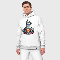 Мужской костюм оверсайз Super Bender meme, цвет: белый — фото 2