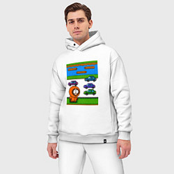 Мужской костюм оверсайз Кенни переходит дорогу в дос игре, цвет: белый — фото 2