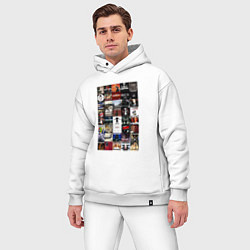 Мужской костюм оверсайз Eminem - обложки, цвет: белый — фото 2