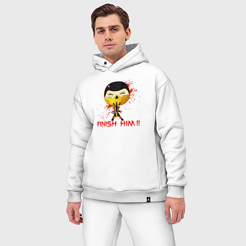 Мужской костюм оверсайз Scorpion finish him / Белый – фото 3