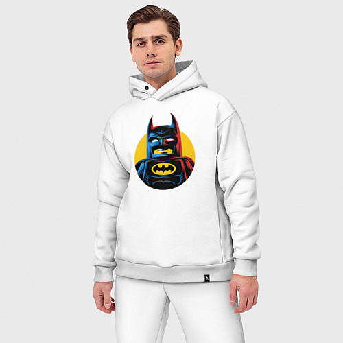 Мужской костюм оверсайз Batman look / Белый – фото 3