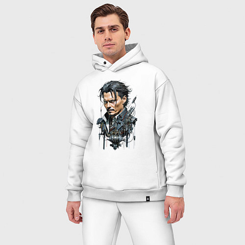 Мужской костюм оверсайз Cyborg Johnny Depp / Белый – фото 3