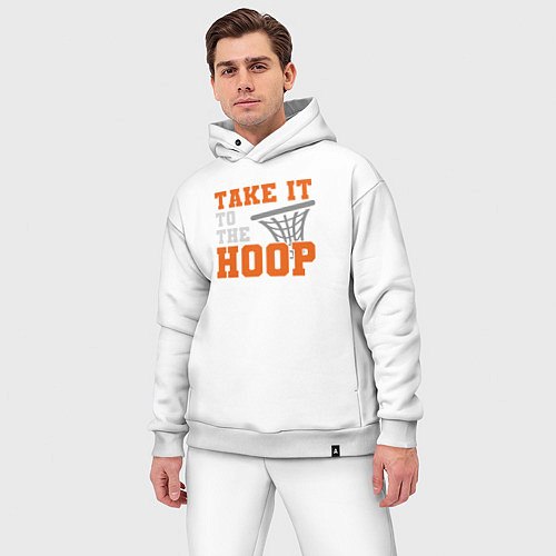 Мужской костюм оверсайз Take it to the hoop / Белый – фото 3