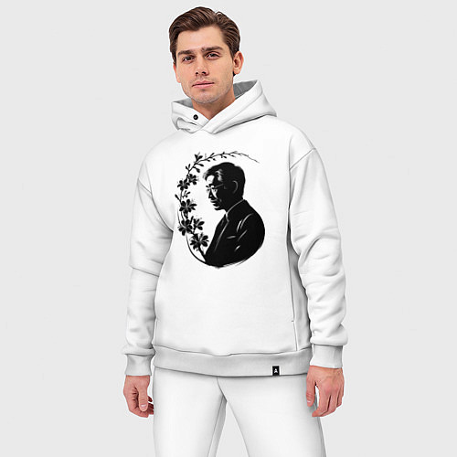 Мужской костюм оверсайз Мастер волшебных цветов Миядзаки / Белый – фото 3