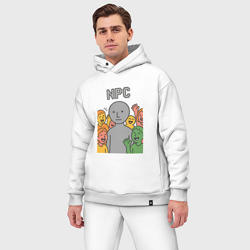 Мужской костюм оверсайз NPC / Белый – фото 3