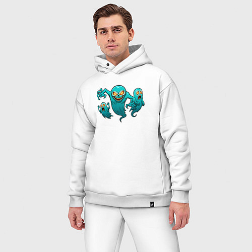 Мужской костюм оверсайз Призрачное трио / Белый – фото 3