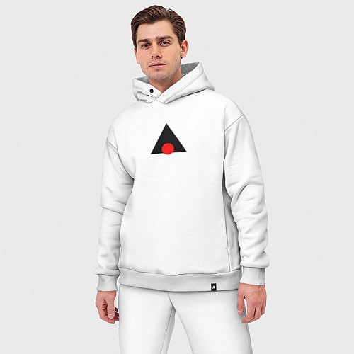 Мужской костюм оверсайз Минимализм: геометрия / Белый – фото 3