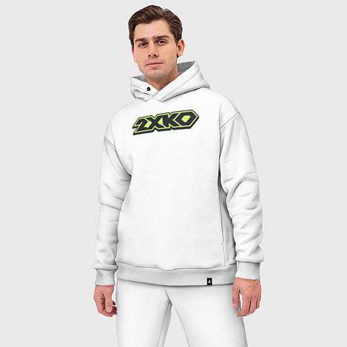 Мужской костюм оверсайз 2XKO logo / Белый – фото 3