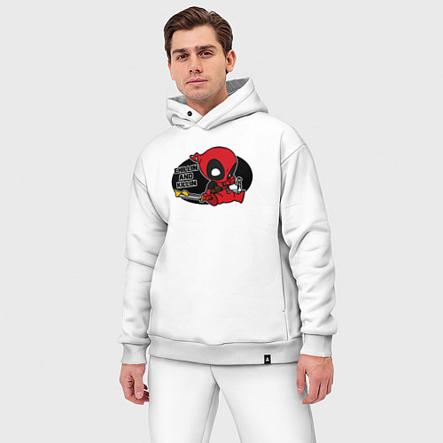 Мужской костюм оверсайз Chillin and kilin / Белый – фото 3