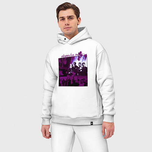 Мужской костюм оверсайз Depeche Mode in violet / Белый – фото 3