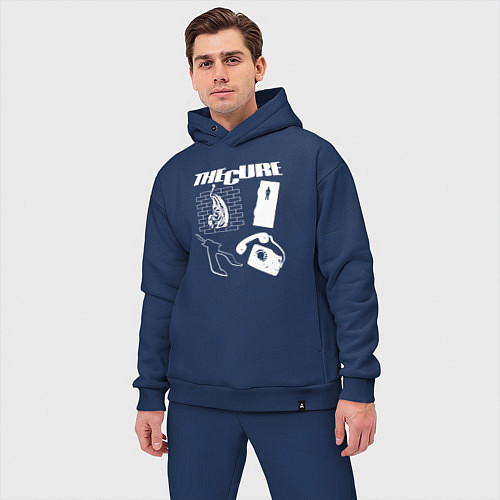 Мужской костюм оверсайз The Cure group / Тёмно-синий – фото 3