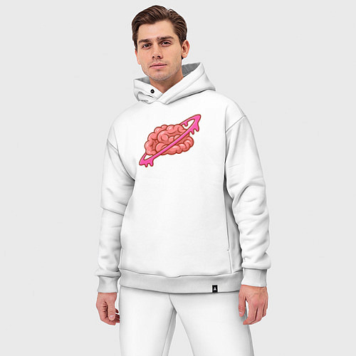 Мужской костюм оверсайз Saturn brain / Белый – фото 3