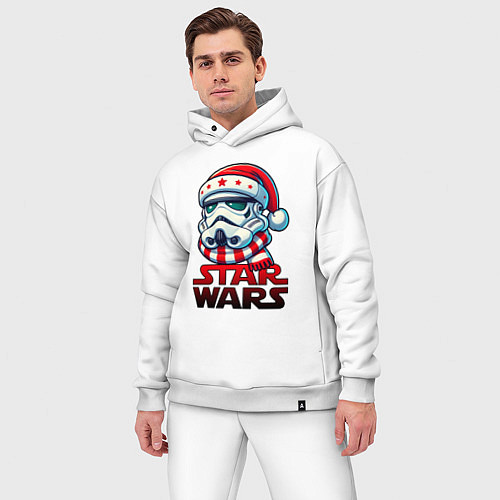 Мужской костюм оверсайз Stormtrooper new year / Белый – фото 3