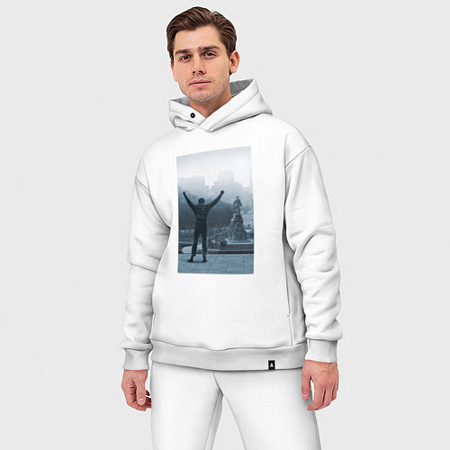 Мужской костюм оверсайз Рокки / Белый – фото 3