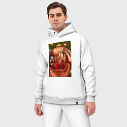 Мужской костюм оверсайз Home alone, цвет: белый — фото 2