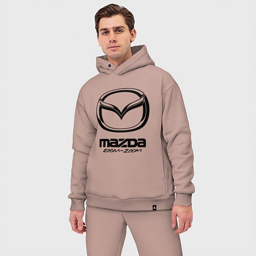 Мужской костюм оверсайз Mazda Zoom-Zoom / Пыльно-розовый – фото 3