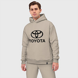 Мужской костюм оверсайз Toyota Logo, цвет: миндальный — фото 2