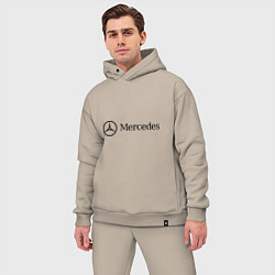 Мужской костюм оверсайз Mercedes Logo, цвет: миндальный — фото 2