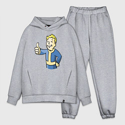 Мужской костюм оверсайз Fallout vault boy, цвет: меланж