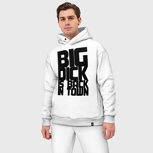 Мужской костюм оверсайз BIG DICK IS BACK IN TOWN / Белый – фото 3