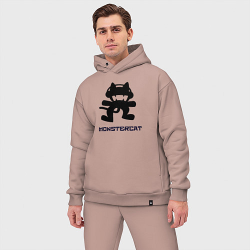 Мужской костюм оверсайз Monstercat / Пыльно-розовый – фото 3