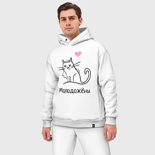 Мужской костюм оверсайз Молодожены / Белый – фото 3