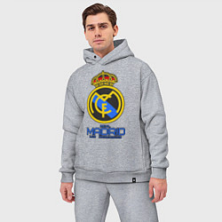 Мужской костюм оверсайз Real Madrid, цвет: меланж — фото 2