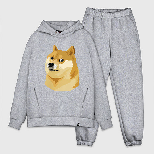 Мужской костюм оверсайз Doge / Меланж – фото 1