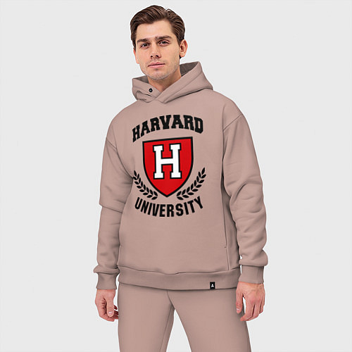 Мужской костюм оверсайз Harvard University / Пыльно-розовый – фото 3