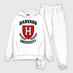 Мужской костюм оверсайз Harvard University, цвет: белый