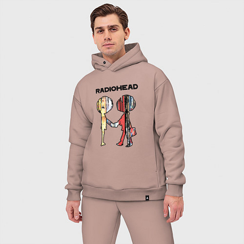 Мужской костюм оверсайз Radiohead Peoples / Пыльно-розовый – фото 3