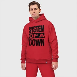 Мужской костюм оверсайз System Of A Down, цвет: красный — фото 2