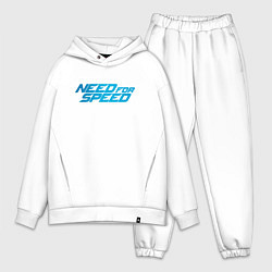 Мужской костюм оверсайз Need for speed, цвет: белый