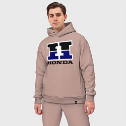 Мужской костюм оверсайз Honda, цвет: пыльно-розовый — фото 2