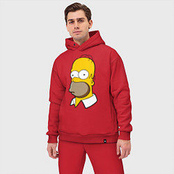 Мужской костюм оверсайз Sad Homer, цвет: красный — фото 2