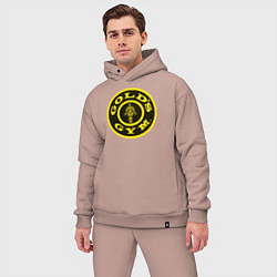Мужской костюм оверсайз Gold's Gym, цвет: пыльно-розовый — фото 2