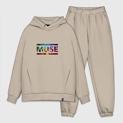 Мужской костюм оверсайз Muse Colour, цвет: миндальный