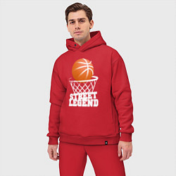 Мужской костюм оверсайз Баскетбол, цвет: красный — фото 2