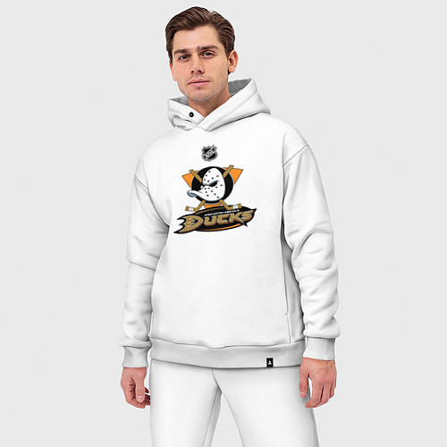 Мужской костюм оверсайз NHL: Anaheim Ducks / Белый – фото 3