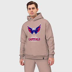 Мужской костюм оверсайз Washington Capitals, цвет: пыльно-розовый — фото 2