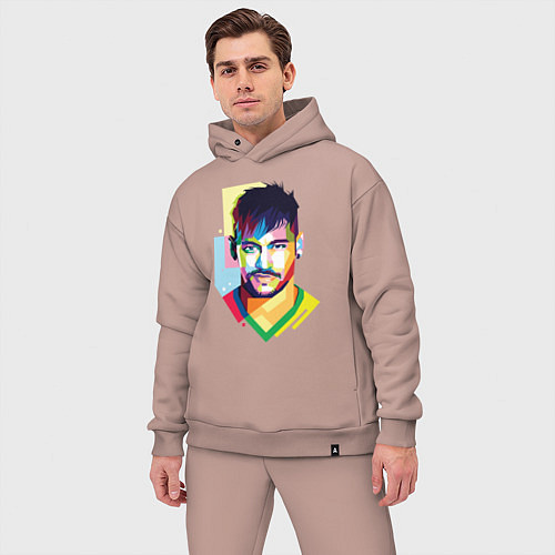 Мужской костюм оверсайз Neymar: fun-art / Пыльно-розовый – фото 3