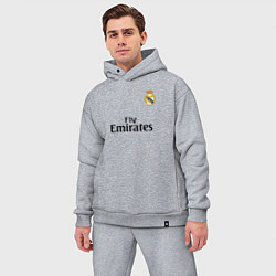 Мужской костюм оверсайз Real Madrid: Fly Emirates, цвет: меланж — фото 2