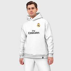 Мужской костюм оверсайз Real Madrid: Fly Emirates, цвет: белый — фото 2