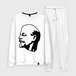 Костюм хлопковый мужской Ленин: скульптура, цвет: белый