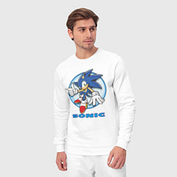 Костюм хлопковый мужской Sonic, цвет: белый — фото 2