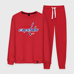 Костюм хлопковый мужской Washington Capitals, цвет: красный