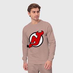 Костюм хлопковый мужской New Jersey Devils, цвет: пыльно-розовый — фото 2