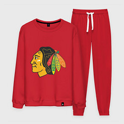 Костюм хлопковый мужской Chicago Blackhawks, цвет: красный